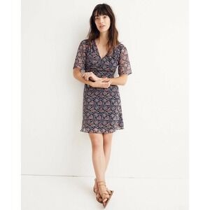 madewell silk trapeze dress MADEWELL Silk Trapeze Cami Dress in Bloomstamp size Medium